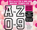 Marquee Letters, Mosaic Templates, Mosaic From Balloons Template, Mosaic Alphabet, Mosaic Numbers, Numbers Balloon Mosaic Template