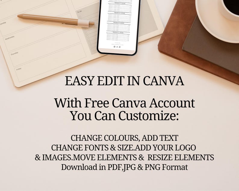 Editable Candle Price List Template, Candle Price List, Small Business ...