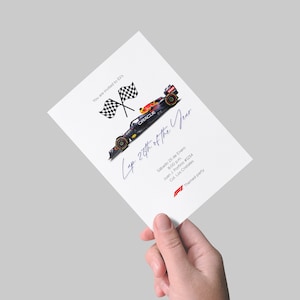 Uitnodiging voor F1-themafeest - RedBull (Photoshop-bestand)
