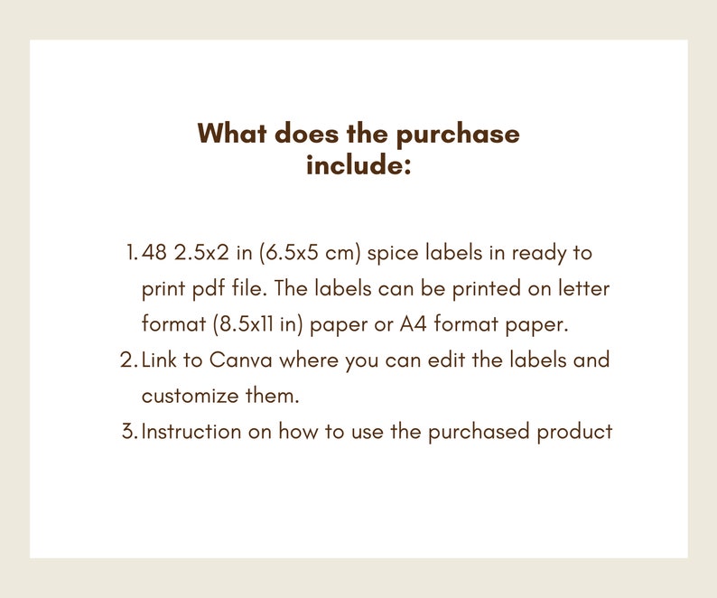 Printable Spice Labels Minimalistic Canva Editable Template for Jars ...