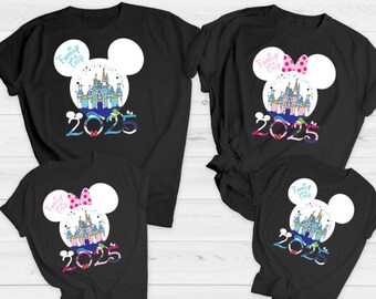 Matching family black t shirts Disney 2025 tops Holiday vacation matching shirts T-shirt his hers  kids travel reveal matching