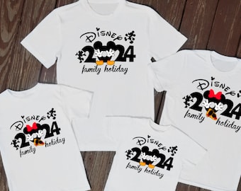 Matching family travel t shirts Disney 2024 family tops travel reveal shirts Gift family holiday vacation ears matching shirts Florida Paris