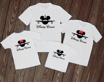 Camisetas familiares a juego Disney encuadernado tops blancos Vacaciones vacaciones camisas a juego camiseta su mamá papá niños viajes revelar tops a juego