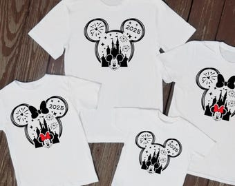 Matching family Disney shirts trip 2025 travel theme park kids reveal vacation holiday t shirts family tops his and hers mum dad graphic