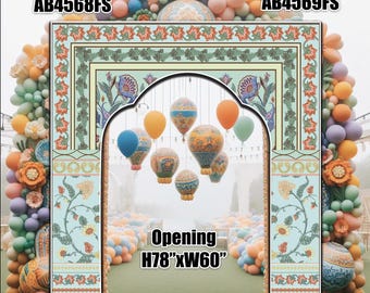 AB4569;4568(SB) Islamic arabica mexican style 8x8 open arch backdrop Party decoration Prop Coroplast Panels Machine Cut (No stands included