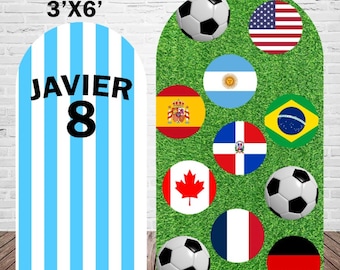 Set of 2 panels Soccer sport player custom   backdrop Party decorations Props Coroplast Panels, Contour Machine Cut, (No stands included)