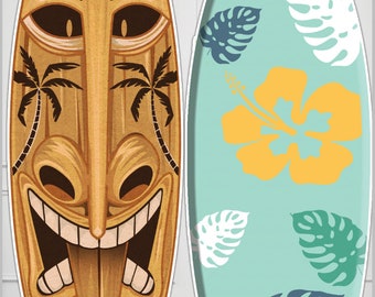 AB4175QS3(SB) 6FT hawaiian beach vibes surfboards summer Party decoration Prop Coroplast, Contour Machine Cut, (No stands included)