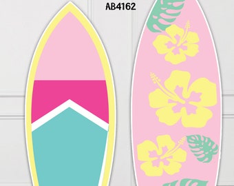 AB4162QS3(SB) Pastel Surfboards beach summer vibes Party decoration Prop Coroplast, Contour Machine Cut, (No stands included)