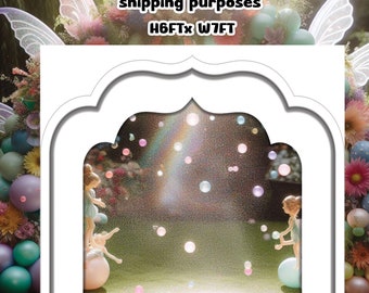 AB4132;4132Mirrored(SB) 6x7 elegant Open white arch Party decorations Props Coroplast Panels, Contour Machine Cut, (No stands included)