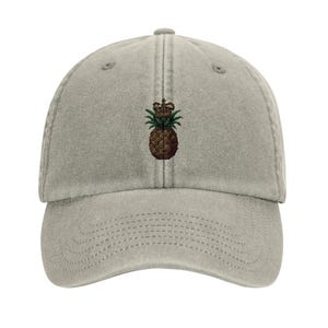 Embroidered Pineapple Cap - Embroidered Pineapple Vintage Dad Cap - Perfect Summer Accessory - Cotton Cap, perfect gift for him and her