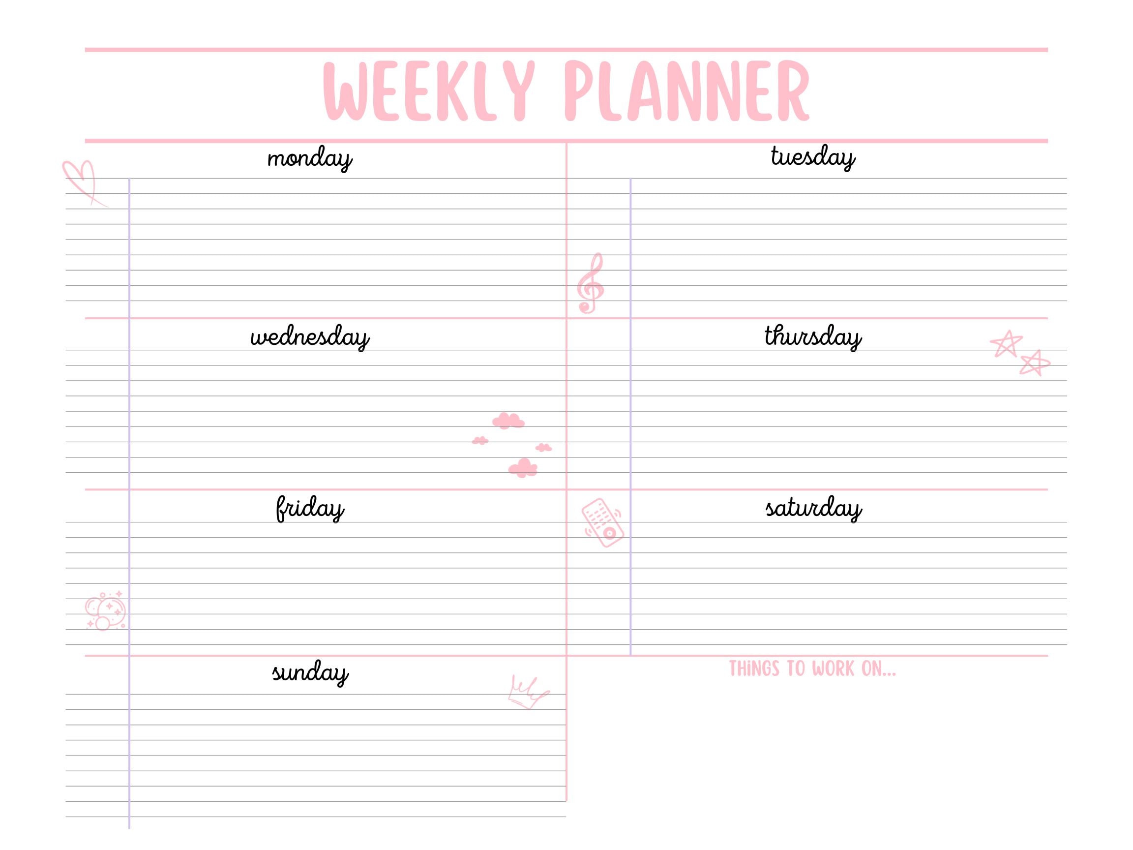 2024 WEEKLY PLANNER - Printable and PDF Friendly - Etsy