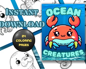 Zeedieren kleurplaten, zeedieren kleuren, oceaandieren kleurplaten, educatief kleurboek, kleurplaten voor kinderen