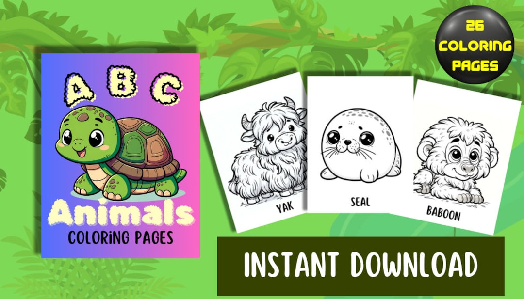  Kinder Malvorlagen, Tier Malvorlagen, Entzückende Tiere Malvorlagen Illustration 