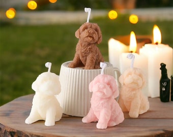 Adorable Animal-shaped Scented Candles - Cute Teddy and Puppy Designs for New Year Home Decor, Small Dogs Aroma, and House Souvenirs