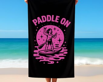 SUP Girl Beach Towel: Paddleboard Watersports Accessory