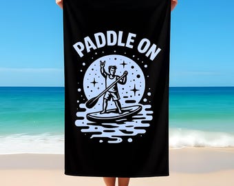 SUP Dude Beach Towel: Paddleboarder Watersports Accessory