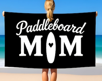 Paddleboard Mom Beach Towel: SUP Watersports Accessory