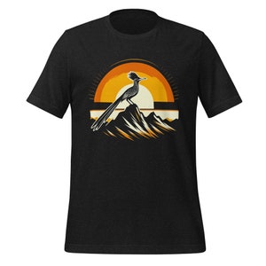 New Mexico Unisex T-shirt | Horizon Watcher - Unisex Tee | New Mexico Roadrunner | New Mexico Gift | New Mexico Art | Mystic Roadrunner