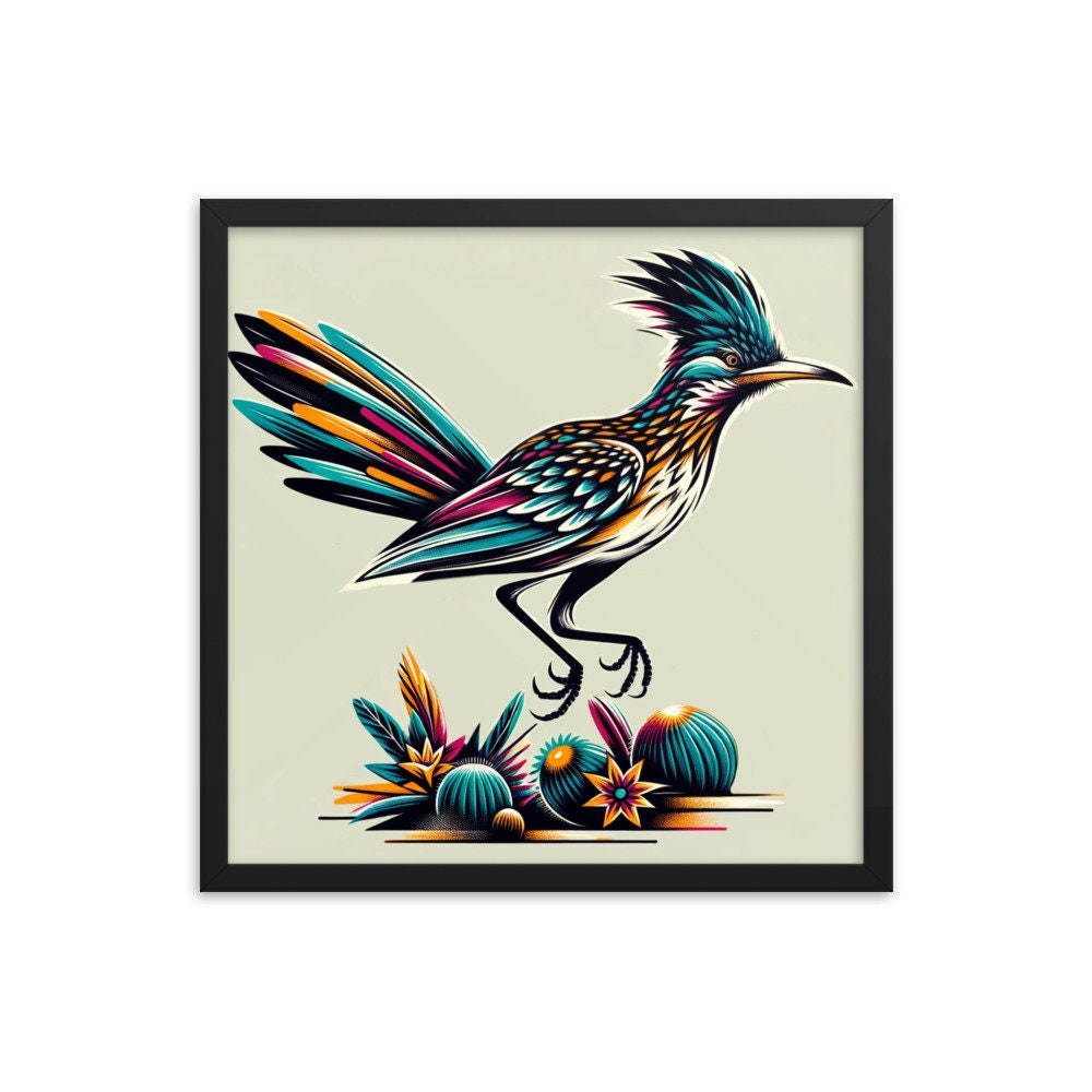 New Mexico Wall Art | Desert Dynamo Roadrunner Art | New Mexico Roadrunner | New Mexico Gift | New Mexico Art | Mystic Roadrunner