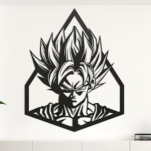 Dragon Ball Son Goku Wanddekoration / Wohnzimmerdekoration / Wandkunst / Wanddekoration als Geschenk