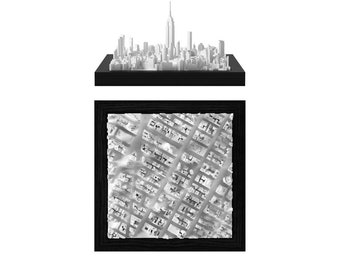 3D map New York Empire State Building / City frame / Wall art / Picture frame