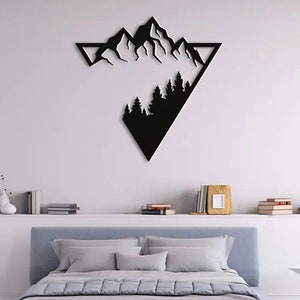 Décoration murale Montagne / Décoration salon / Wall art / Décoration murale en cadeau