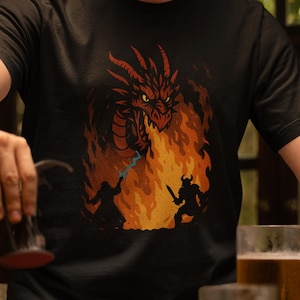 Röd drake T-shirt, bordsrollspel, Dungeons and Dragons-present