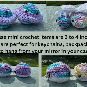 Crochet Keyring, Car Mirror Hanging, Backpack Charms