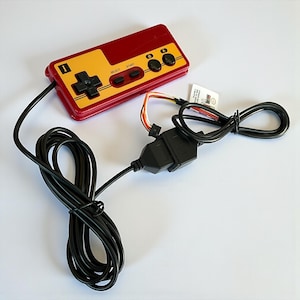 Controller convertito per Nintendo Famicom + adattatore NES / kit di mod per giochi retrò giapponesi OEM a 8 bit