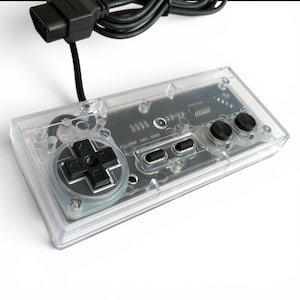 Custom Legend Of Zelda NES Controller Transparent Clear Shell Famicom Buttons NEW Gold Contact Circuit Board USA-Made Injection Molded Shell