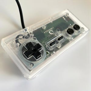 Custom Transparent NES Controller: Authentic OEM Internals, Famicom Buttons