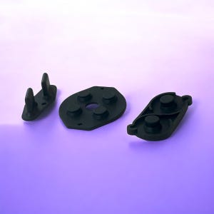 New Nintendo Game Boy DMG Conductive Rubber Button Pads Full Set Replacement - A, B, Start, Select, D-Pad for Original Gameboy Repair Mods