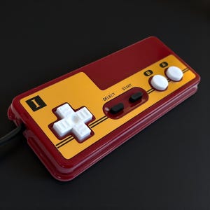 Famicom Shell NES Controller - Custom White DMG Buttons, 6ft Cable, Authentic