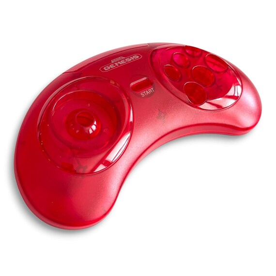 New Sega Genesis 6 Button Controller Shell – Clear Blue or