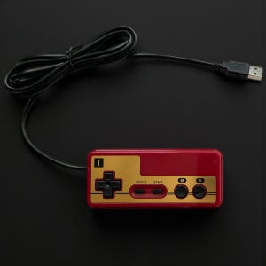 Famicom USB Controller: Custom Retro Nintendo NES Pad for PC Mac Linux Steam
