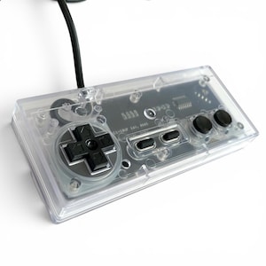 Custom Super Mario Bros. NES Controller Transparent Clear New Premium Gold Contact Circuit Board USA-Made Shell Genuine Oem Feel