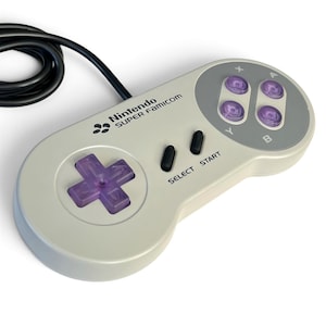 Custom Restored OEM Super Famicom Controller Atomic Purple Buttons New 6FT Cable Clean Authentic Japanese Shell SFC Super Nintendo SNES Gift