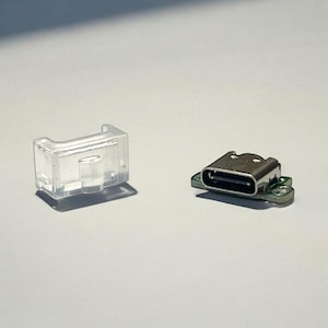 Game Boy Advance SP USB-C Charging Port Mod Kit with Clear Shell Insert