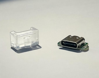 Game Boy Advance SP USB-C Power Charging Port Upgrade Part + Clear Shell Insert Brand New Replacement Charger Plug Usb Mod Nintendo Gba SP