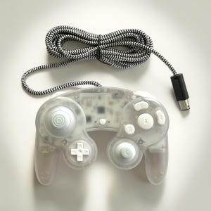 Custom Phob GCC GameCube Controller Clear & White Hall Effekt TMR Joyquens Spring Mod Paracord Kabel Mausklick Z-Button Super Smash Bros.
