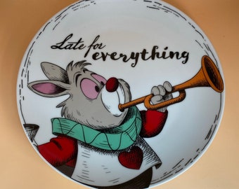 Disney Alice In Wonderland Tea Party Side Plate - Rabbit