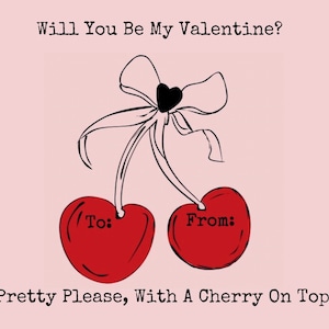 Cherry on Top Digital Download Valentine’s Day Card