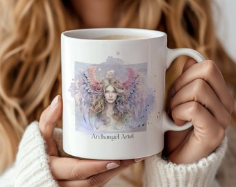 Archangel Ariel Coffee Mug | Christian Artwork | Faith Based Gifts | Angel Gift | Religious decor