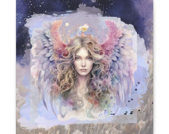 Archangel Ariel Wall Art | Angel Gift | Christian Gift | Christian Artwork | Religious Wall Art