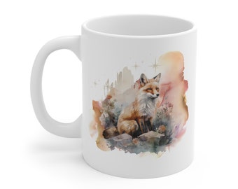 Fox Mug with Mantra, Spirit Animal Mug, Fox Coffee Mug, Fox Gift, Birthday Gift, Spiritual Gift, Spirit Animal Gift