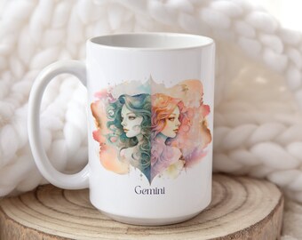 15 oz Gemini Mug | Gemini Gift | Gemini Mug | Zodiac Mug | Zodiac Gift | Astrology Gifts | Gemini | Astrology Mug | Inspirational Gift