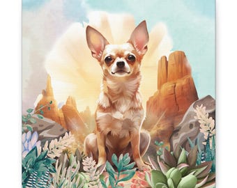 ✨特別価格【原画】『ジョルジュ西へ』（チワワ　パステル画　動物画　風景画） 原画】『雑貨屋ナッツ』（チワワ 犬 パステル画 絵画） 【公式通販】