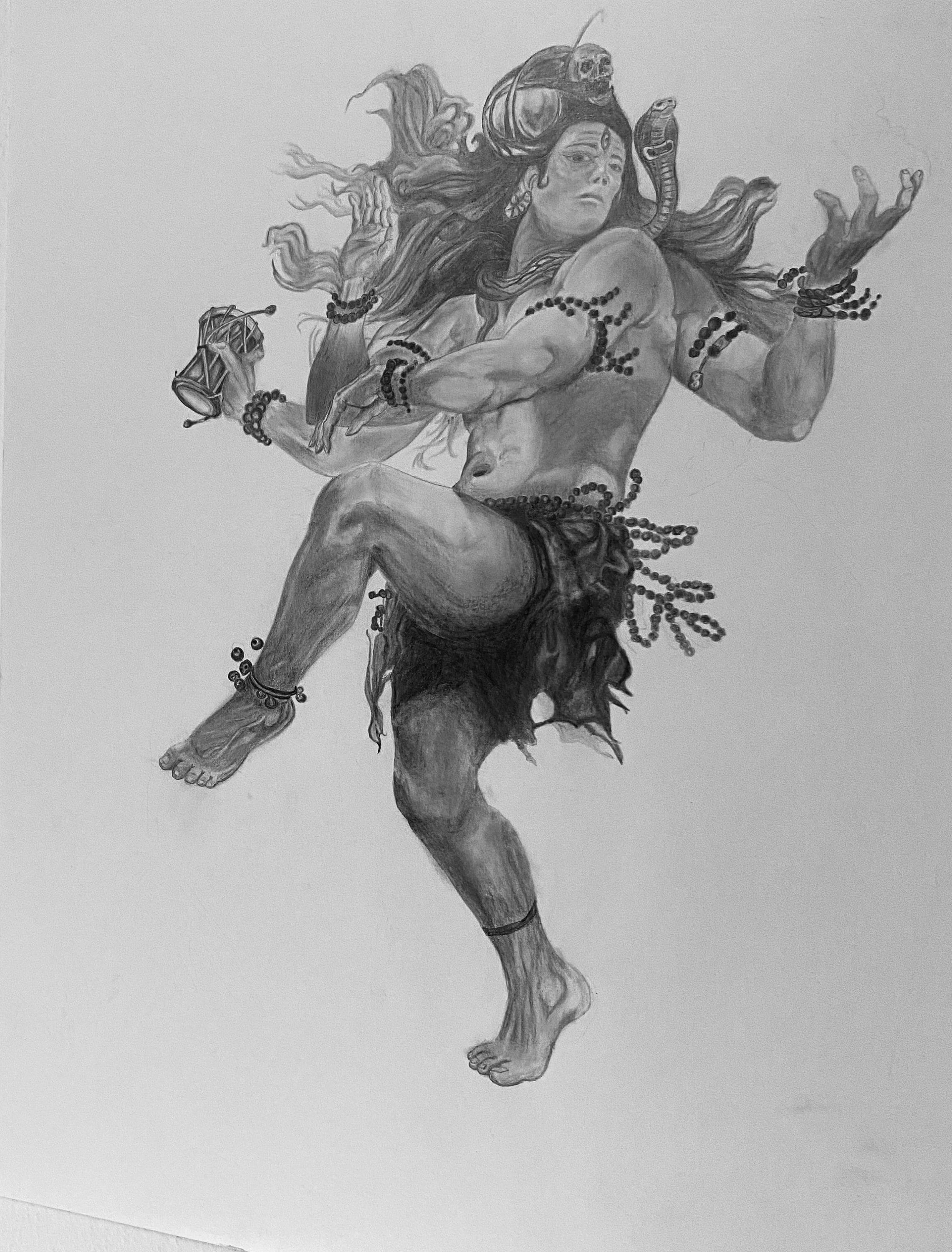 PENCIL DRAWING ART | Lord Shiva and parvati in Love. | Facebook