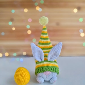 Easter Bunny and egg crochet patterns, crochet gnome amigurumi PDF pattern, Crochet Easter gnomes patterns, crochet Easter decor zdjęcie 9