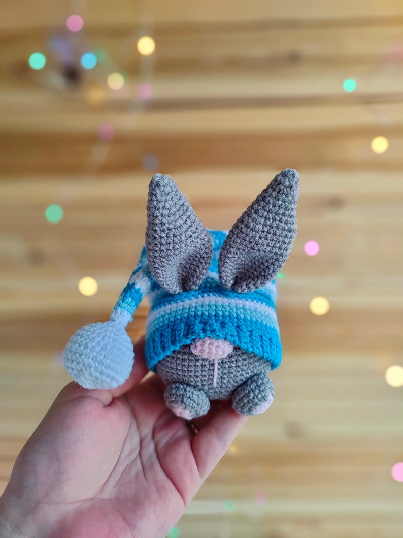 Easter Bunny and egg crochet patterns, crochet gnome amigurumi PDF pattern, Crochet Easter gnomes patterns, crochet Easter decor zdjęcie 10